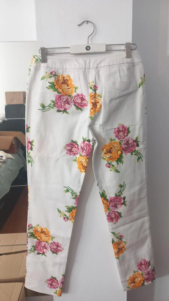 Calças Florais Sacoor Brothers 36 | Elegant Floral Trousers | Pantalon Fleuri Él – photo 4